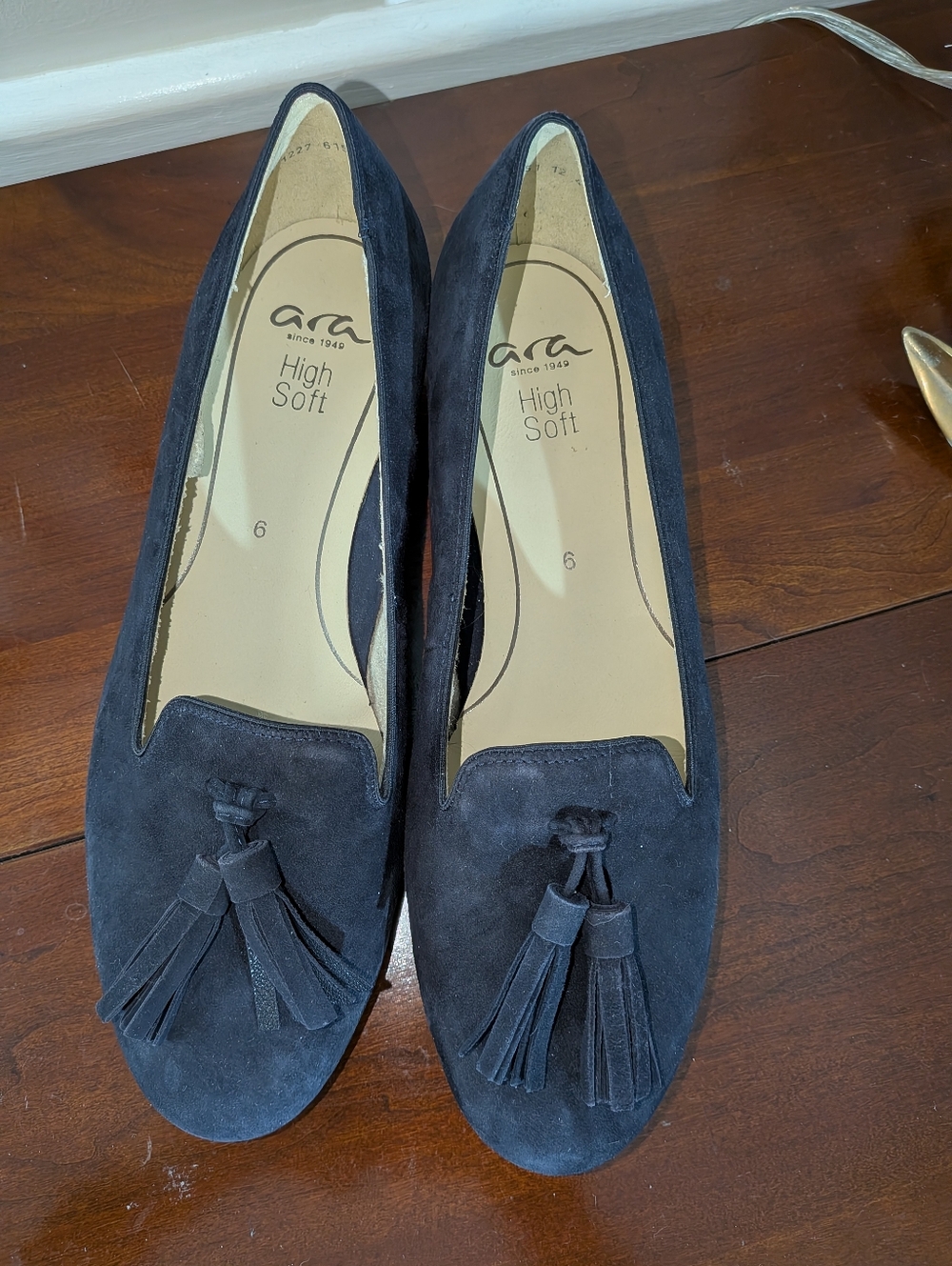 ARA Navy Suede Tassel Loafers Size 8 US